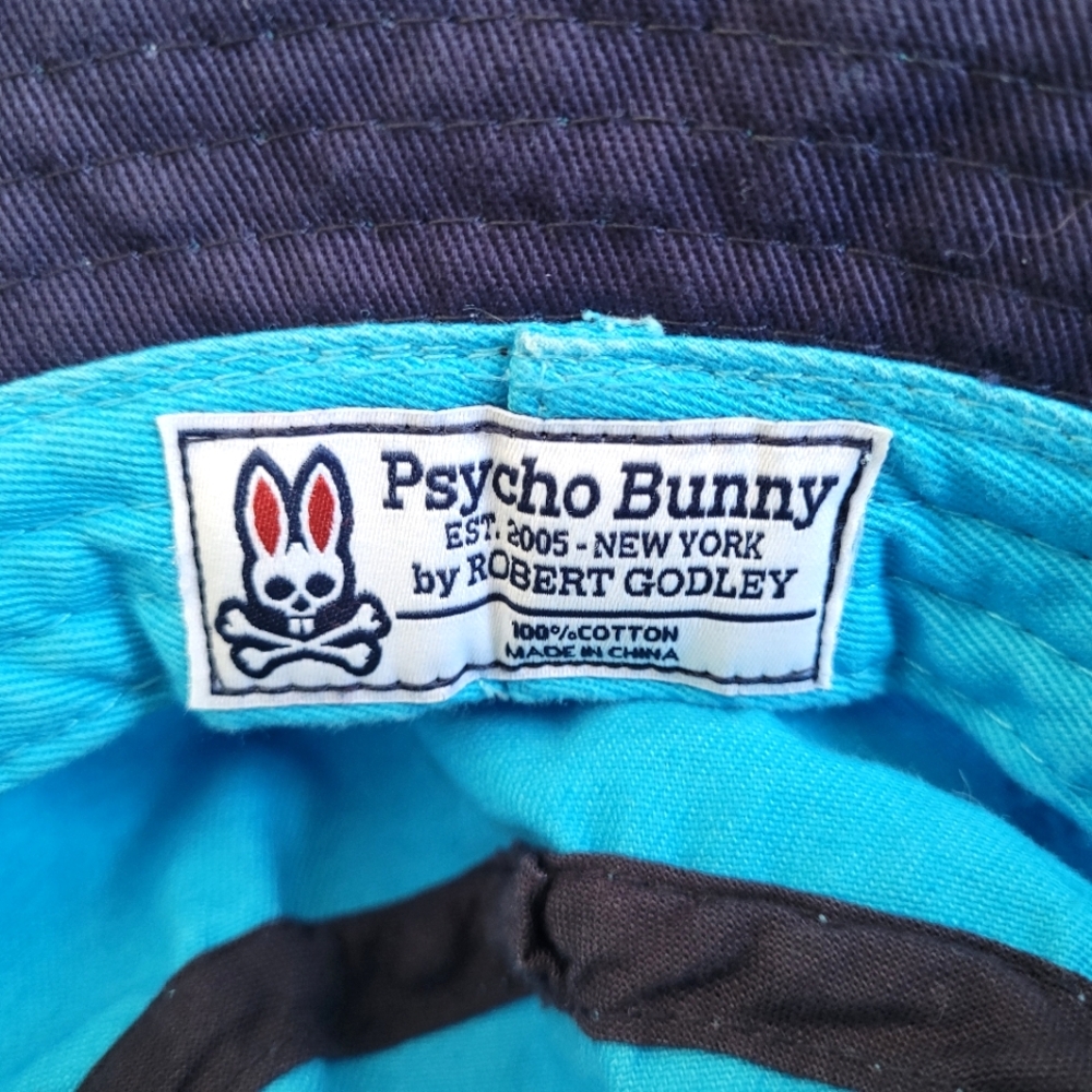 Psycho Bunny Hopped Up Bucket Blue Orange Cotton - Picture 5 of 5
